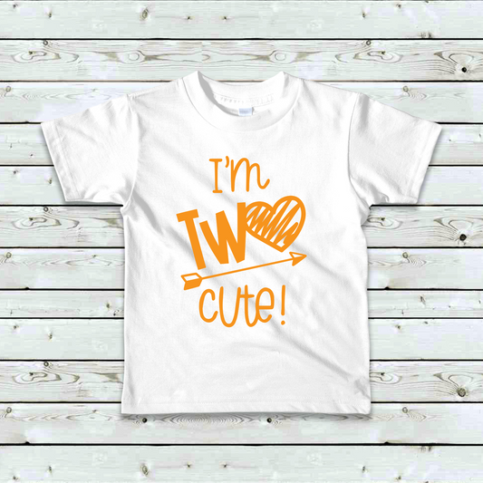 I'm Two Cute Toddler Girl Birthday Shirt