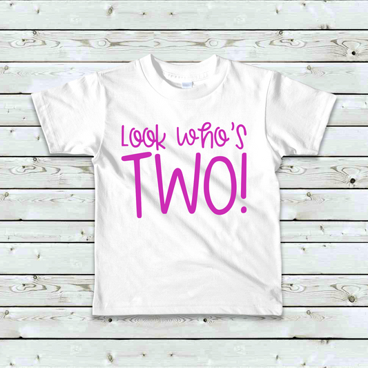 Look Who's Two Toddler Birthday Shirt