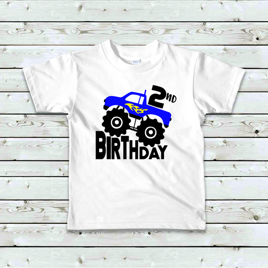 2nd Birthday Monster Truck Shirt