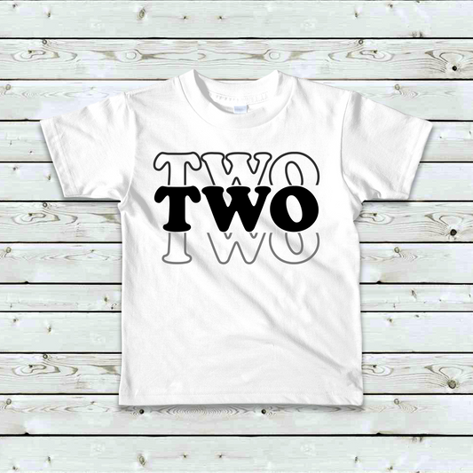 Two Printed Second Birthday Shirt