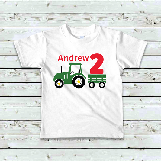 Tractor Truck 2nd Birthday Shirt