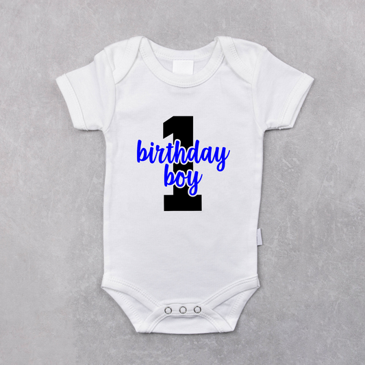 1st Birthday Boy Baby Bodysuit Onesie or Shirt