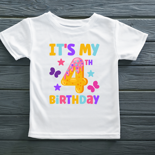 It's My 4th Birthday Toddler Shirt