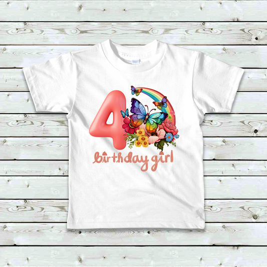 Magical Butterfly Birthday Shirt - 4th Birthday