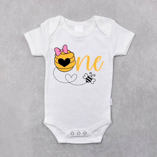 Honeybee First Birthday Baby Bodysuit Onesie or Shirt