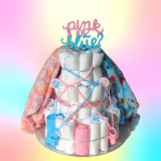 Gender Reveal Baby Diaper Cake
