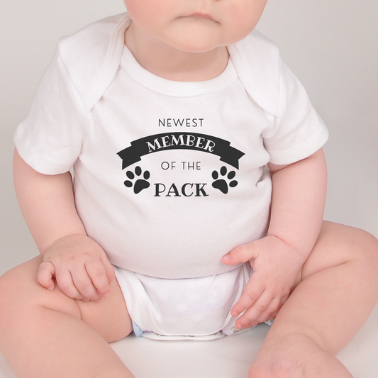The Newest Member of the Pack Baby Bodysuit Onesie